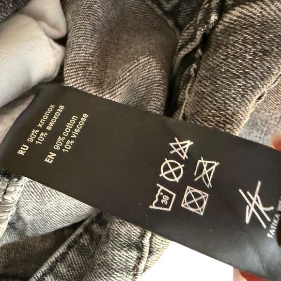 TATIKA long black cotton high waist jaens sz M - Picture 7 of 12